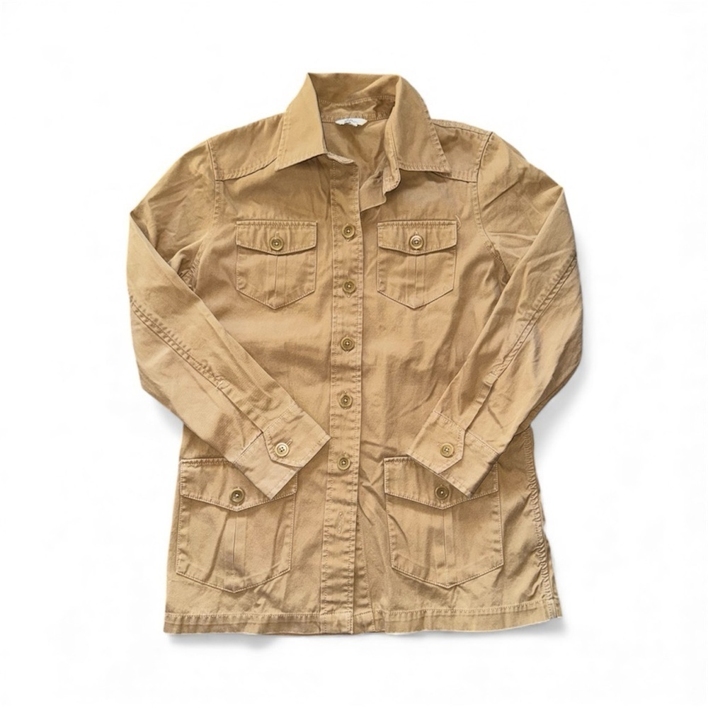 LL Bean Women’s Utility Cargo Jacket Size 10 Khaki